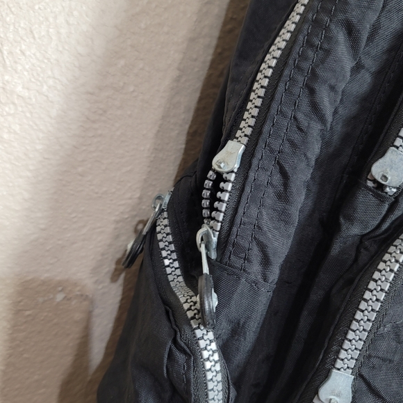 Kipling Hiker Hal Expandable Large Backpack Nylon Black No Monkey - Picture 9 of 16